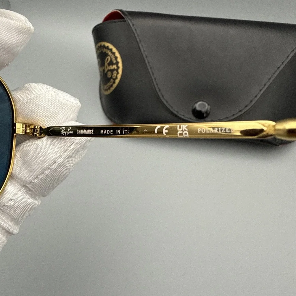 Ray-Ban Sunglasses, RB3625 Gold /Tortoise, Chromance Aviator 58-14-135 & RB Case